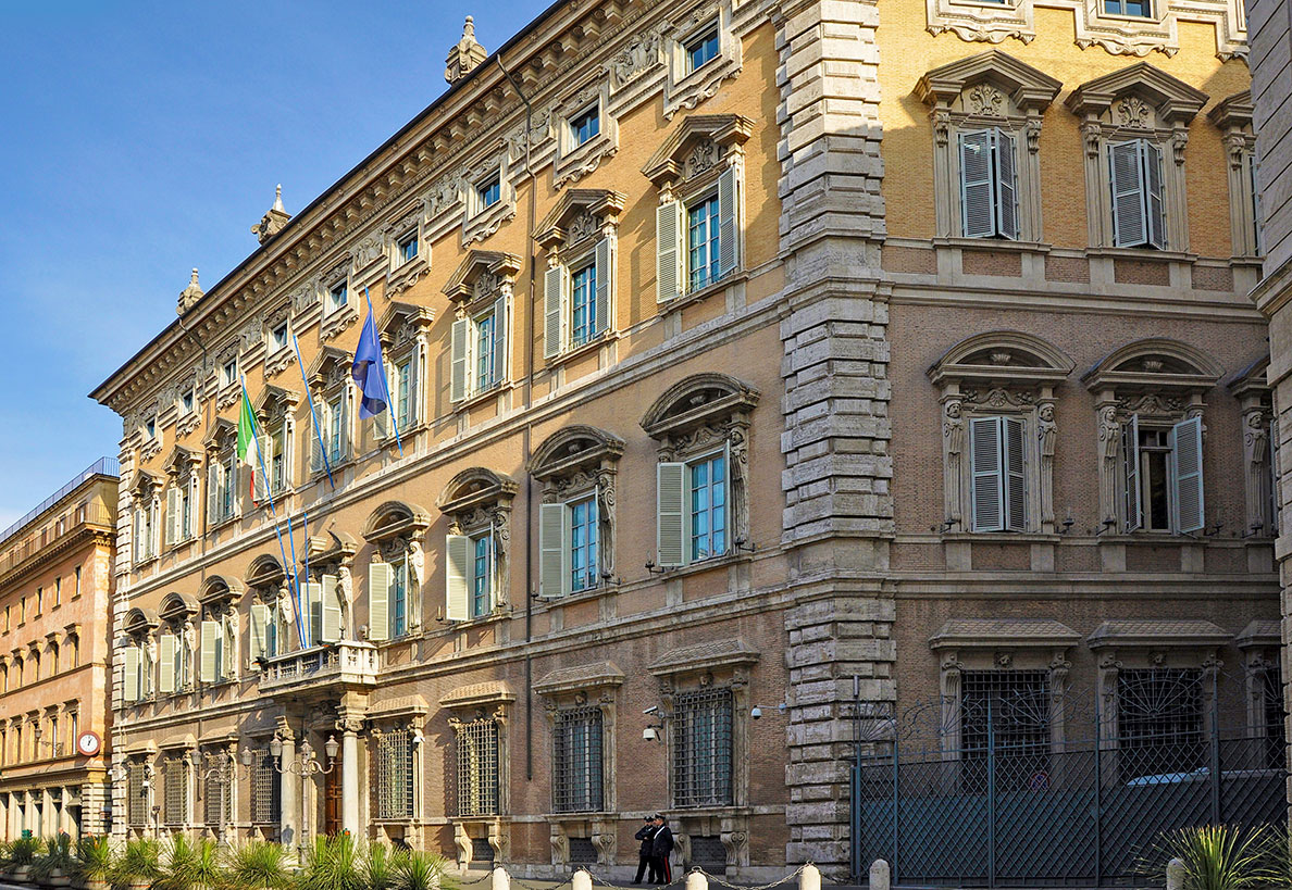 Palazzo Madama in Rome, seat of the Senate of the Italian Republic.