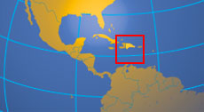 Location map of the Dominican Republic. Where in the Caribbean is the Dominican Republic?