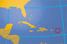 Location map of Antigua and Barbuda. Where in the Caribbean is Antigua and Barbuda?