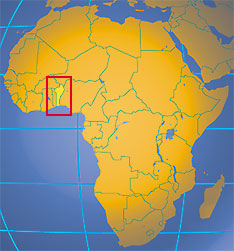 Location map of Benin. Where in Africa is Benin?