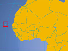 Location map of Cape Verde. Where in Africa is Cape Verde?