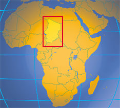 Location map of Chad. Where in Africa is Chad?