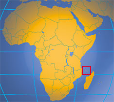 Location map of the Comoros. Where in Africa are the Comoros?