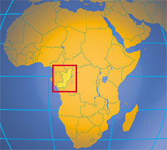 Location map of the Republic of the Congo. Where in Africa is the Republic of the Congo