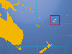 Location map of Fiji. Where in the South Pacific is Fiji?