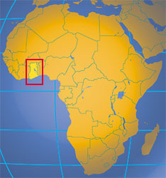Location map of Ghana. Where in Africa is Ghana?
