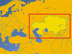Location map of Kazakhstan. Where in Asia is Kazakhstan?