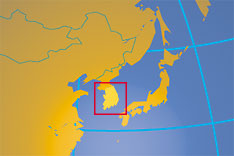 Location map of South Korea. Where in the world is South Korea?