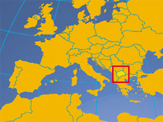 Location map of Macedonia. Where in Europe is Macedonia?