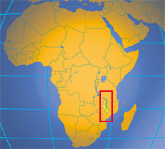 Location map of Malawi. Where in Africa is Malawi?