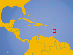 Location map of Saint Vincent and the Grenadines. Where in the Caribbean is Saint Vincent and the Grenadines