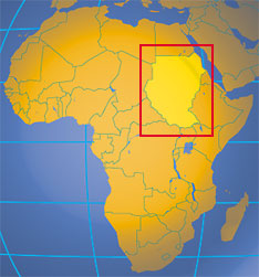 Location map of Suadan. Where in Africa is Sudan?
