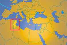 Location map of Tunisia. Where in the world is Tunisia?