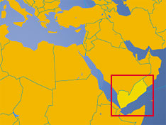 Location map of Yemen. Where in the Middle East is Yemen?