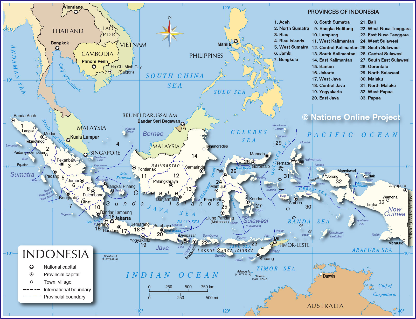 Administrative Map of Indonesia