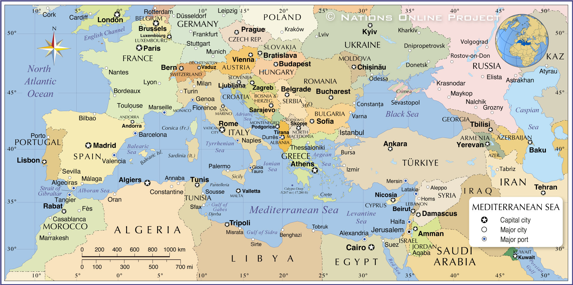 Mediterranean Region Map