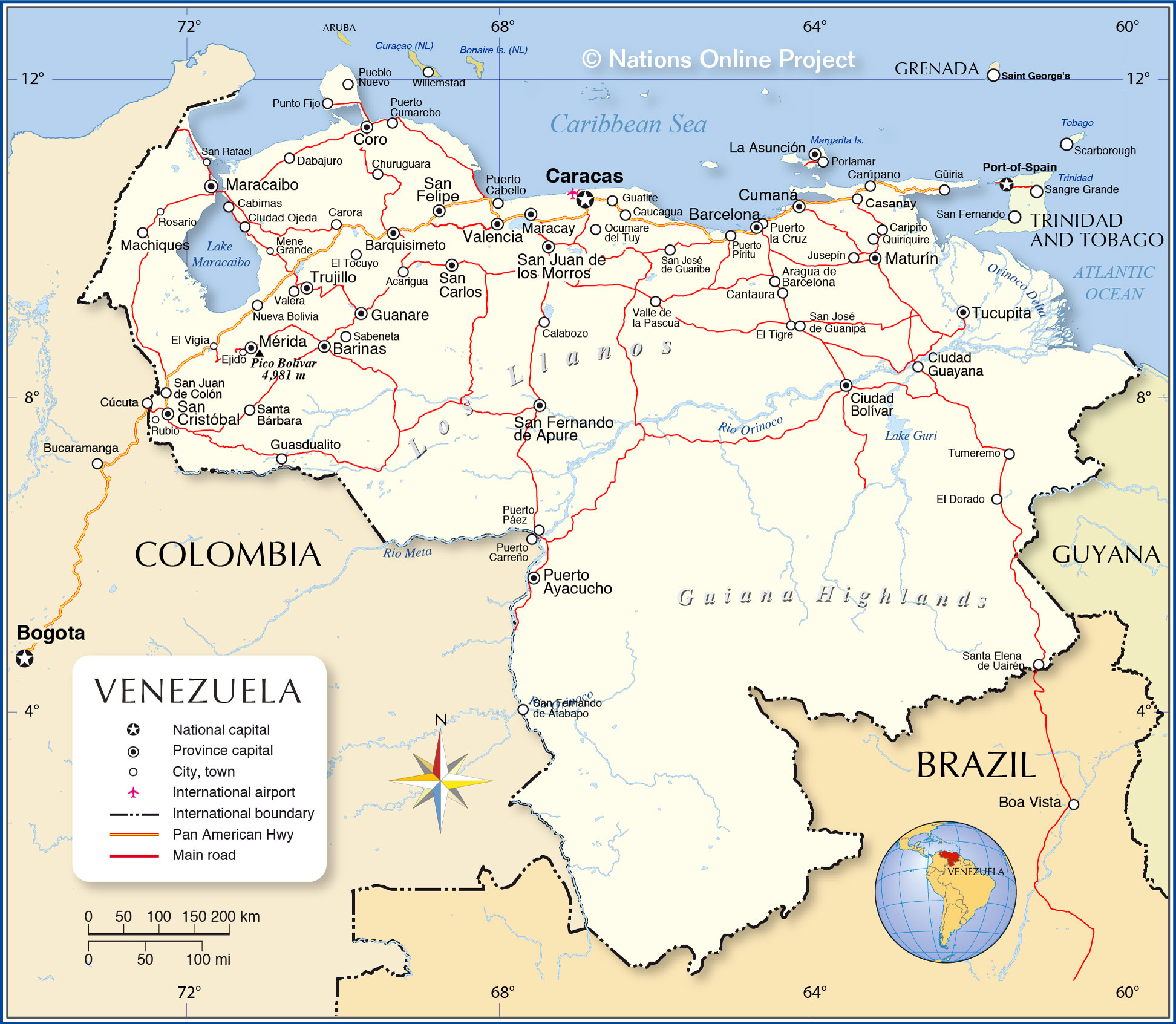 Political Map of Venezuela