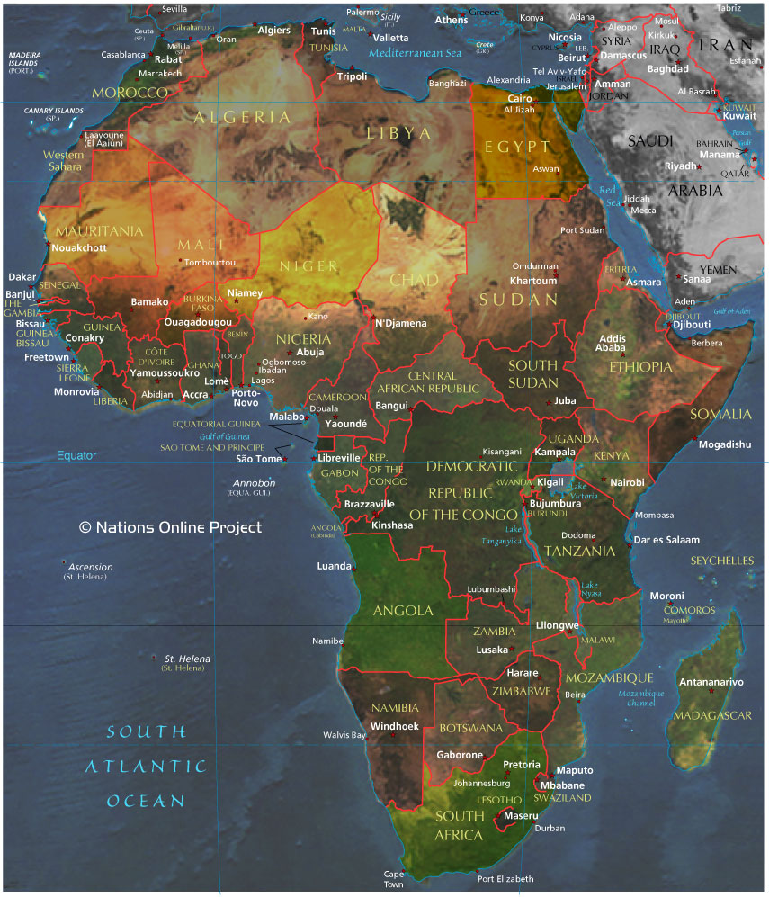 Relief Map of Africa (thumb)