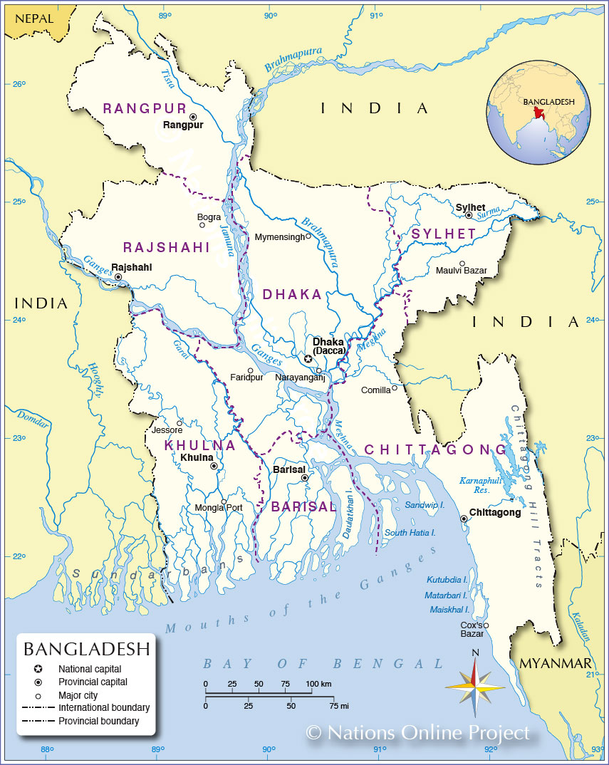 Administrative Map of Bangladesh