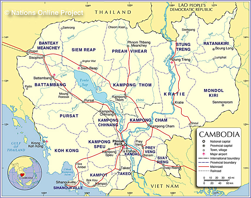 Small Map of Cambodia