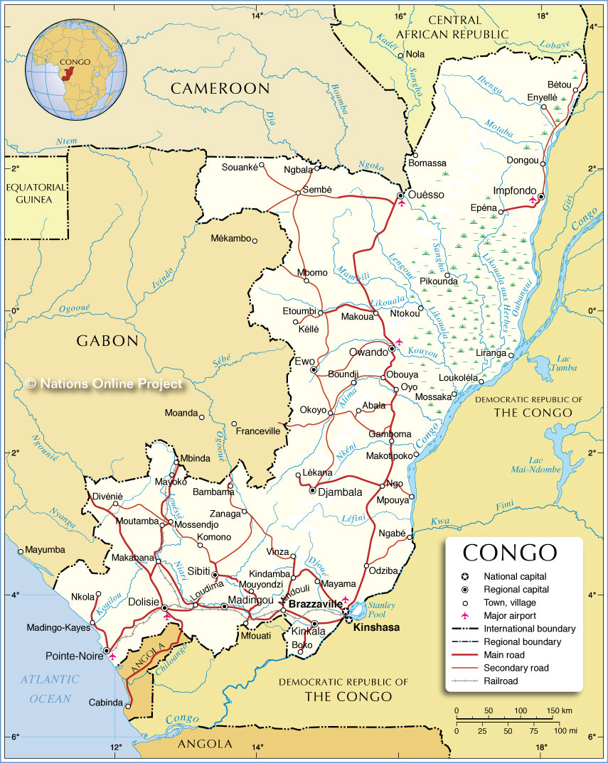 Political Map of Republic of the Congo