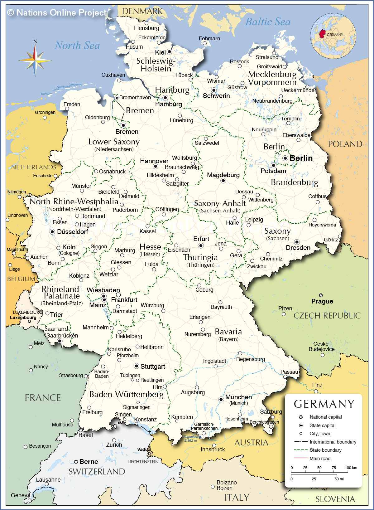 Administrative Map of Germany