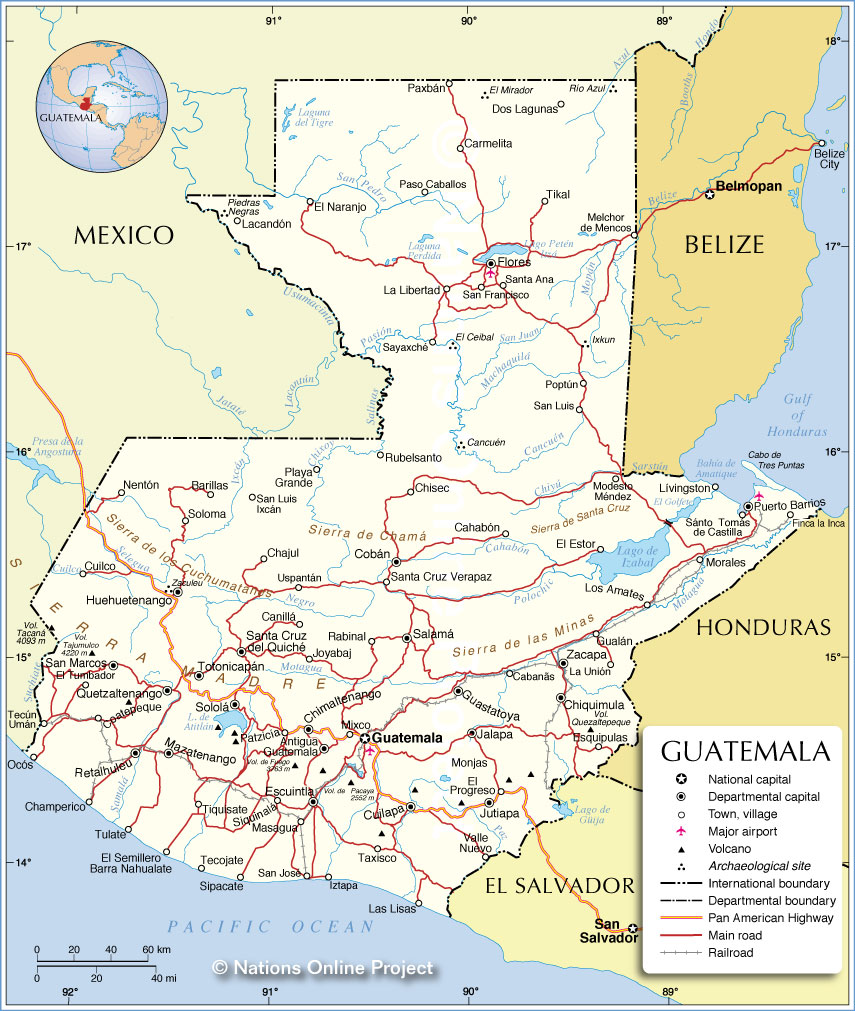 Political Map of Guatemala