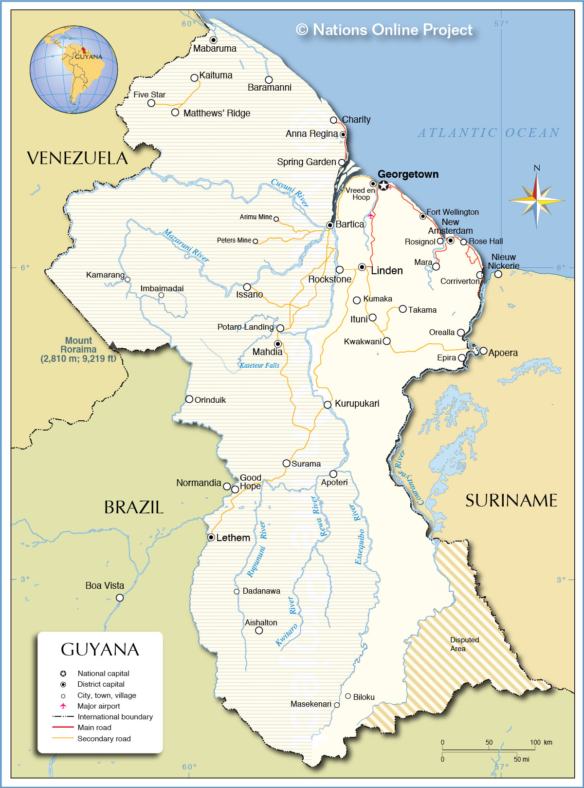 Political Map of Guyana