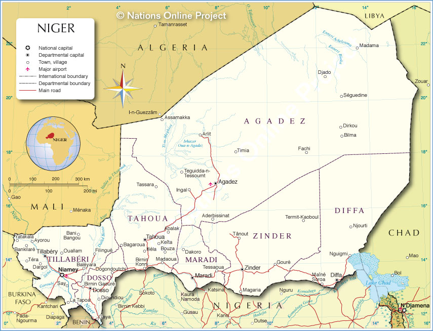 Administrative Map of Niger