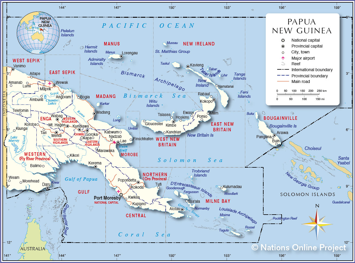 Map of Papua New Guinea