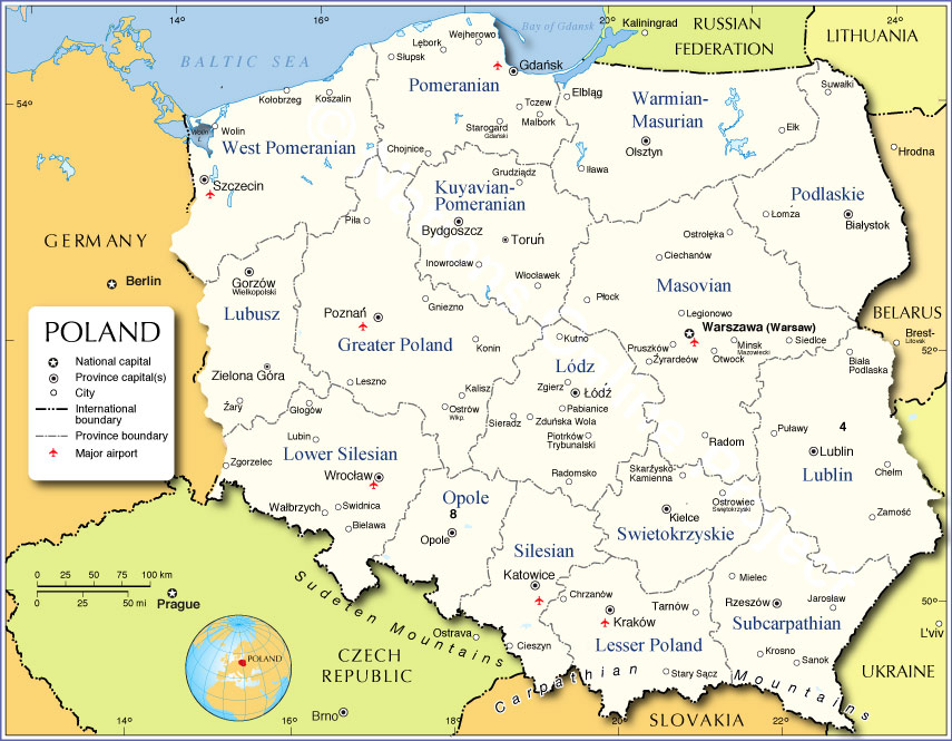 Administrative Map of Poland