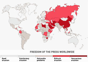 World Map of Press Freedom