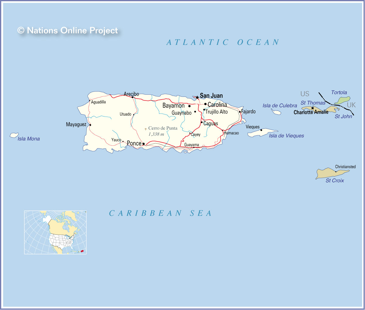 Reference Map of Puerto Rico