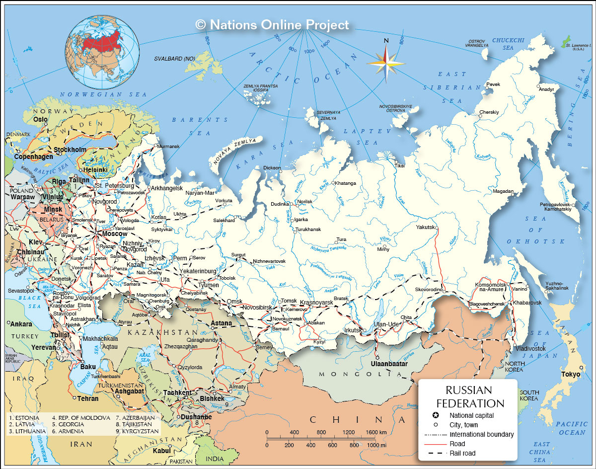 Political Map of Russia