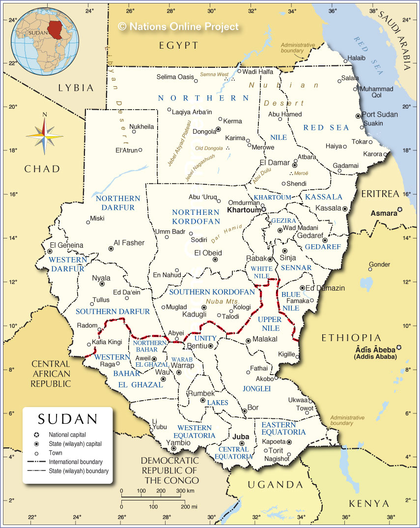Administrative Map of Sudan
