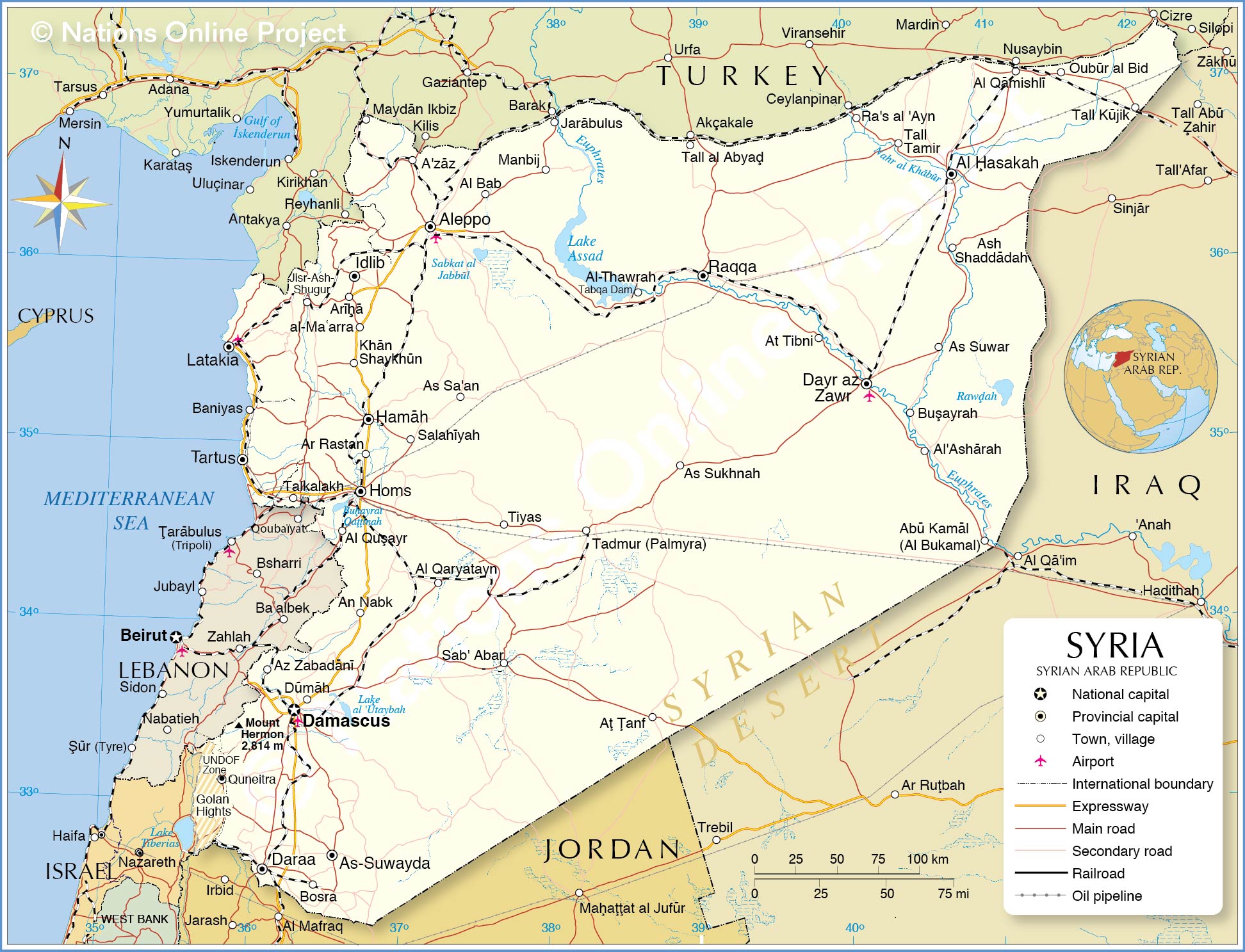 Political Map of Syria