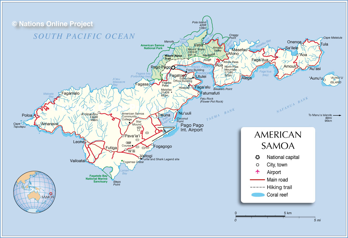 Administrative Map of American Samoa