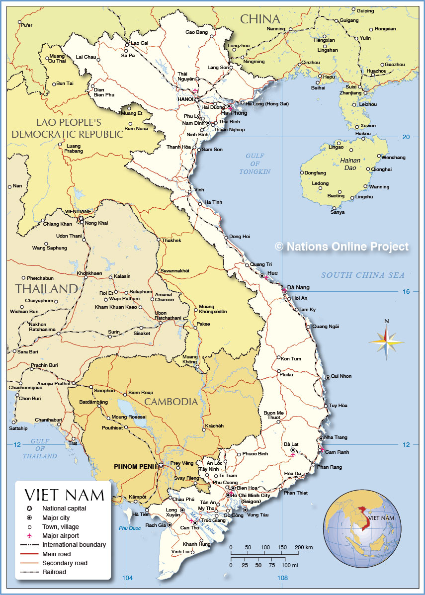 Small Map of Vietnam