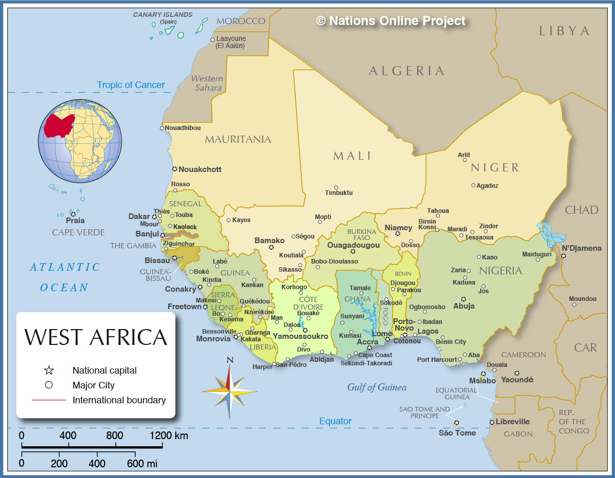 Political Map of West Africa